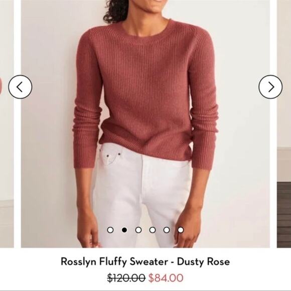 Boden Rossalyn Fluffy Jumper Back Button Sweater Size 12 - Picture 3 of 16